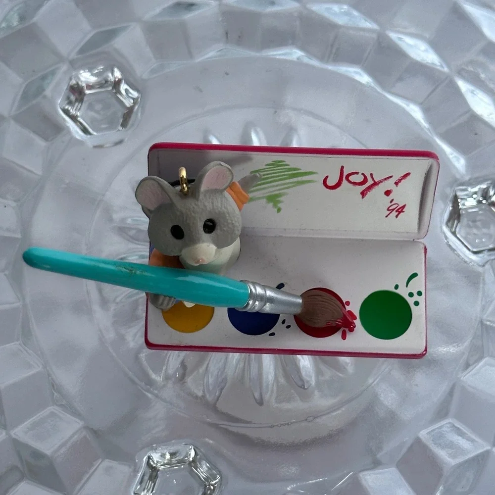 Hallmark Keepsake Ornament 1994 Mouse Painting Joy Christmas Tree‎